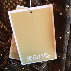 Michael Kors snake print long sleeve with belt